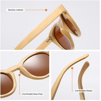 GM-gafas sol bambú Naturallentes sol polarizad 