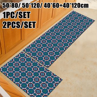 12 piezas de cocina antideslizante Superficie Alfombra Alfombra Baño absorbente Felpudo la estera del cojín-50x80cm 