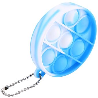 Dedo de la burbuja Squeeze Toy Juguetes Llavero circular burbuja sensorial de la persona agitada Juguetes 