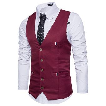 chaleco vino hombre