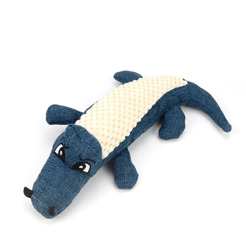 Cocodrilo mascota perro juguete lino peluche juguete perro masticado limpieza chasquido dientes juguete