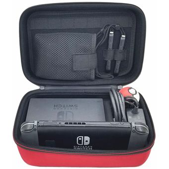 Rojo EVA Hard Shell Bag para Nintend Switch case big Portable Travel Carry 