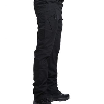 #BLACK Pantalones tácticos militares para correr,ropa informal resi 