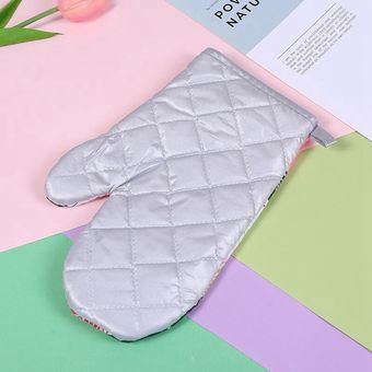 Guantes de algodón con flamencos para cocina,almohadilla aislante para horno,microondas,barbacoa 