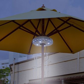 32 LED Patio paraguas luces recargable inalámbrico paraguas luces al aire libre para patio camping tiendas luz de emergencia 