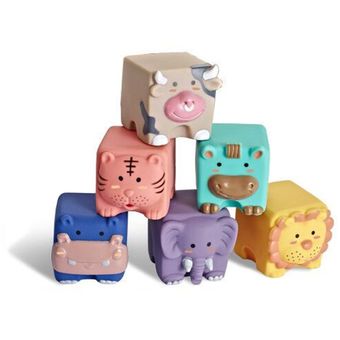 Bloques de construcción suaves Exprime Bloques infantiles Bloques de construcción en relieve Grab Toys 