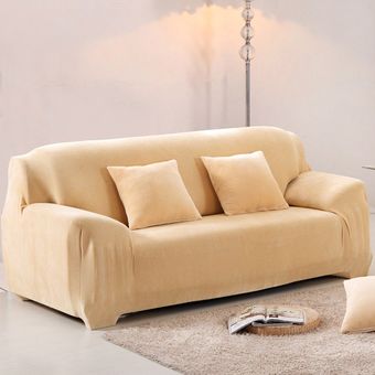 #Beige Fundas elásticas de felpa gruesa para sofá,cubierta de sofá por secciones Universal,todo incluido,para sala de estar,1234 asientos 