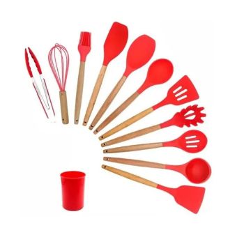 Set 12 Utensilios De Cocina Silicona Resistencia Al Calor