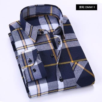 camisa informal de algodón para hombre,Camisa de franela #AO-DMM05 