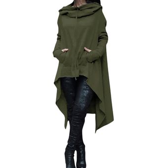 Sudadera con capucha larga del color sólido del estilo euramericano de las mujeres para el otoño de primavera 