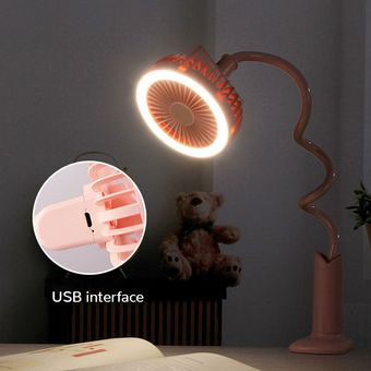Ventilador plegable USB Lámpara LED recargable Luz nocturna Air Cooler 