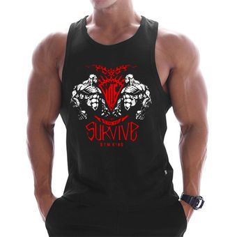Camiseta de tirantes de algodón para hombre camiseta sin mangas para hombre #black2 