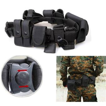 Tility Kit cinturón táctico con 9 bolsas para sistema de seguridad de guardia de policía 