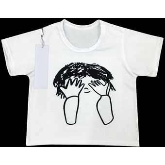 Camiseta de mangas cortas de verano para niños unisex para niños con estampado de dibujos animados 