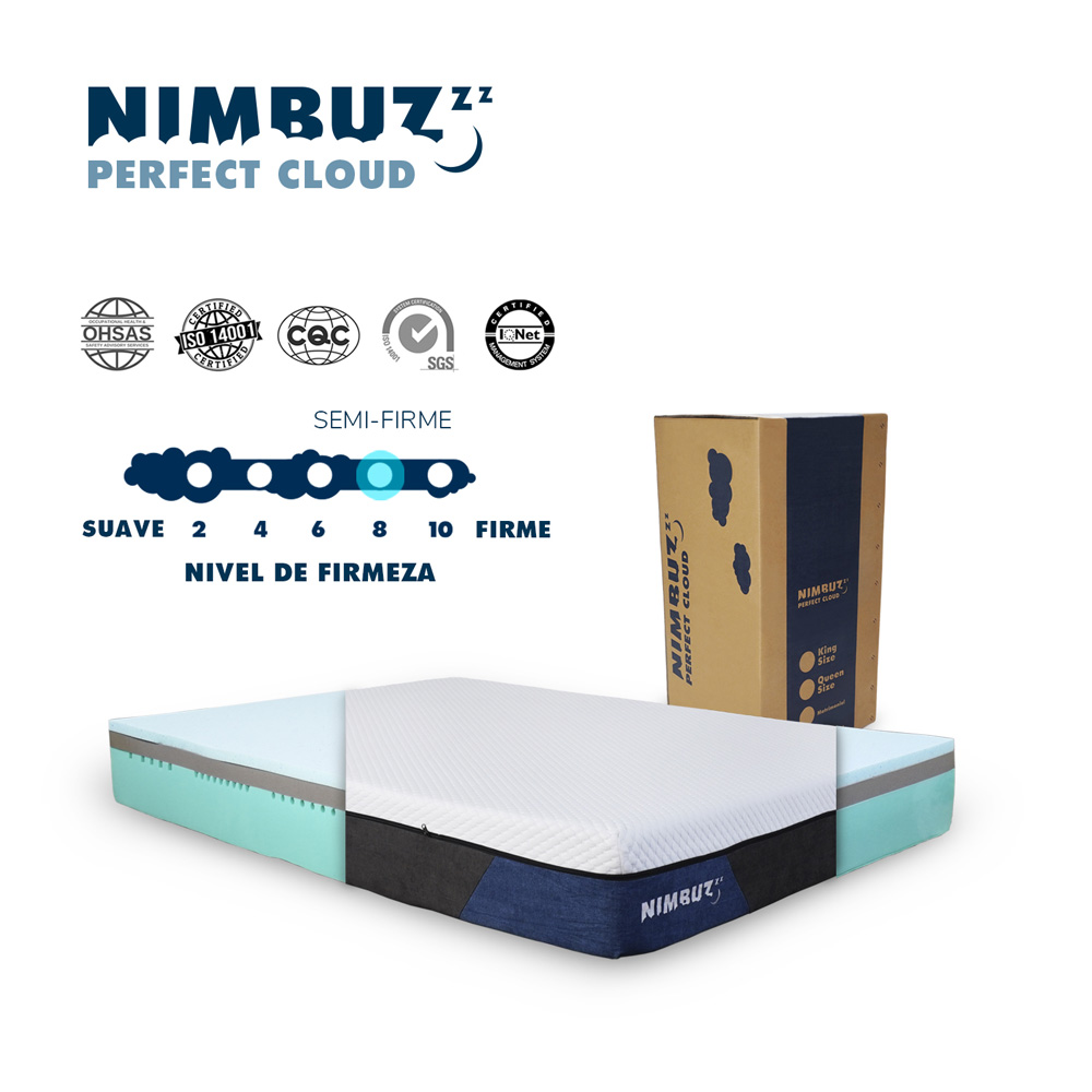 Colchón Queen Size Memory Foam en caja Perfect Cloud Nimbuzzz - Ecart