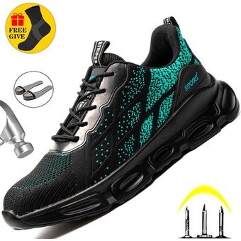 Botas de trabajo de seguridad con punta de acero para hombre zapato 