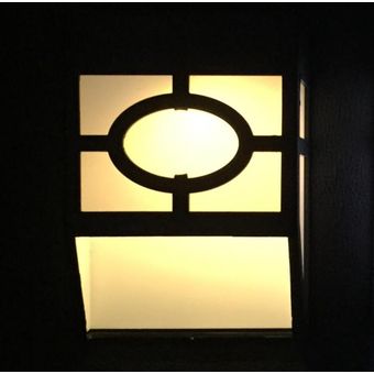 retro de la pared solar panel solar del LED luz de la pared la luz al aire libre impermeable ligera-Warm white light 