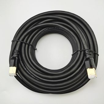 CAT8 ocho tipos de cables de red doble capa de blindaje de lámina de aluminio altamente flexible cabeza de cristal de cobre chapado en PC 1 