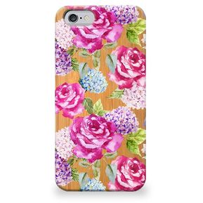 Funda para iPhone 6 Plus - Pink Roses, Madera