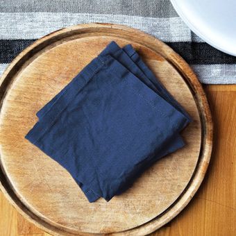 Servilletas de tela de lino con dobladillo para cena servilleta de mesa de lino puro natural hermosa 45x45cm 18x18 \ 