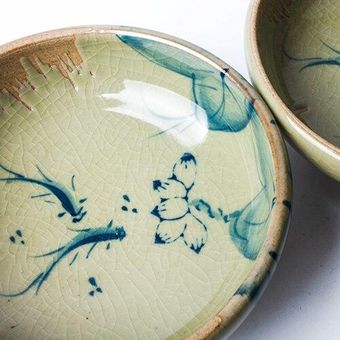 1PCS Jingdezhen cerámica tinta pintada a mano pintura 