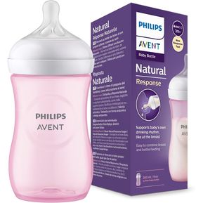 Philips AVENT Tetina natural para biberón, pezón de flujo  rápido, 6M+, 2 unidades, transparente : Bebés