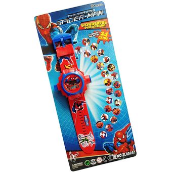 Reloj Proyector 24 Im genes Para Ni os Spiderman Junglatoys