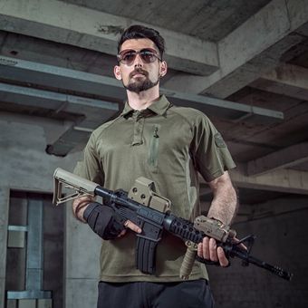 Camiseta militar para hombre camiseta de camuflaje de la fuerza del ejército camisetas de manga corta con bolsillo transpirable 