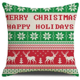 Almohada funda de de Navidad patrón geométrico tiro para fiesta de decoración del hogar Multicolor 