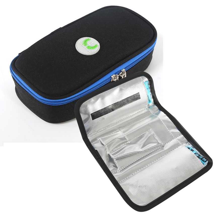Necesidades De Viaje Exterior Insulated Bag Insulina Bolsa De Almacenamiento, Tamaño: 20 * 10 * 5cm (negro)