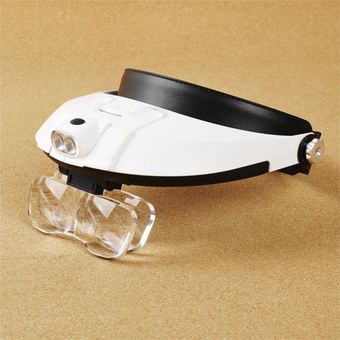 Gafa Lupa Diadema Visera Con Luz Led 5 Lentes