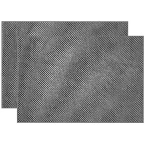 Set 2 tapetes de baño foam gris 43x61 cm