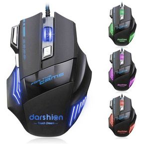 Darshion S8 Optical Backlit Wired Gaming Mouse 7 Button Led