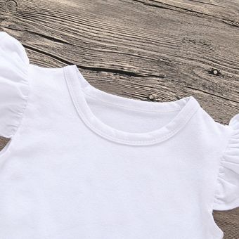Niños pequeños para bebés volantes camisetas Tops 