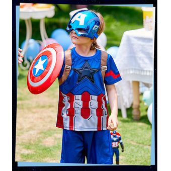 Aftermarket Worry-free Ventas calientes de bienes Disfraz De Capitán América  Conjunto para vestir de Halloween vestido elegante Día Mundial del Libro  Mejor calidad