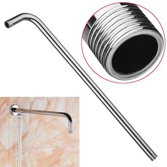 Práctico brazo de ducha cromado de acero inoxidable de 60 cm soporte 