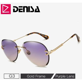 Lady Denisa gafas de sol sin marco Uv400 gafas de sol demujer 