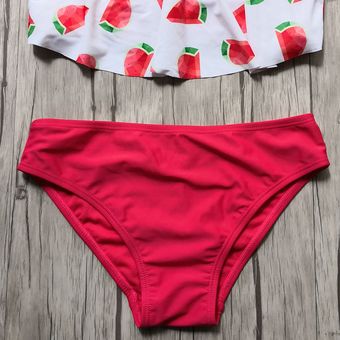 traje de baño grande de dos piezas para niña Bikini para Adolescente y niña Bañador de niña de 6 a 14 años #Rojo ropa de baño con estampado de sandías para niños 