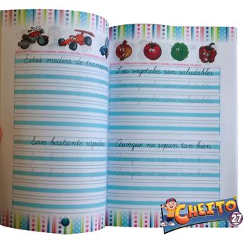 Combo Cartillas Libro Cheito Caligrafía Primaria Para Niños