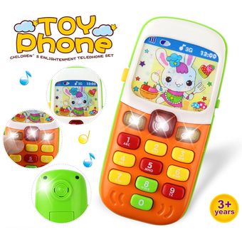Juguete Musical de aprendizaje Juguete de plástico para bebé de más de 1 año teléfono móvil Juguete Musical electrónico para bebé 