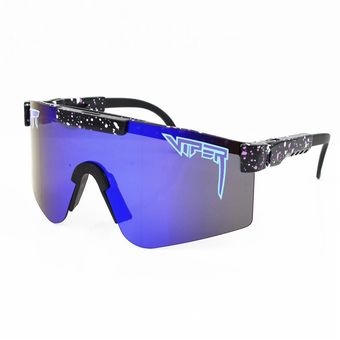 Gafas De Sol De doble ancho para hombre,lentes polarizadas con espejo,color rojo y rosa 