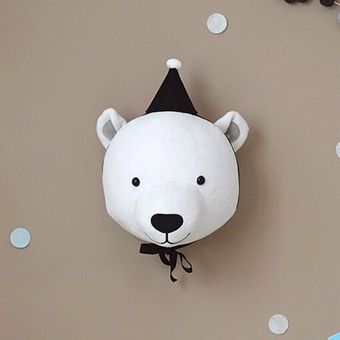 Cabezas de animales de guardería decoración de pared para niños habita 
