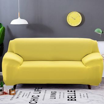 Funda elástica de Color sólido para sofá,cubierta de sofá envolvente,decoración para el hogar,funda de sofá para sala de estar de 123 asientos #A2 