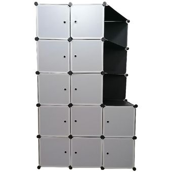 Mueble Organizador 12 Cubos Modular Ropa Juguetes C/puertas