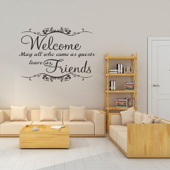 Ativa personalizado pegatinas de pared Bienvenido amigo de la sala 