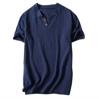 #Style 3 Color 3 camisa informal de algodón y lino para hombre,cami 