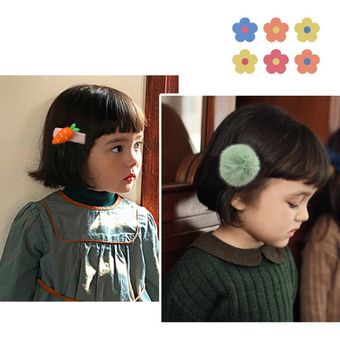 10 unidsbolsa de pinzas para el pelo de nailon de colores bonitos con adorno de flores para niña pequeña accesorios de regalo horquilla para cabello para niños 