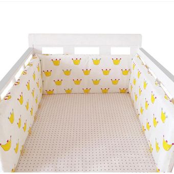 decoración de cama para habitación de recién nacidos Parachoques de algodón grueso para cuna de bebé almohadas cojín Protector de cuna de una pieza 