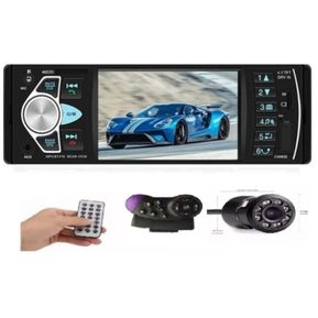 Radio Carro 1 DIN Video Full HD Mirrorlink Bluetooth Mp5 + Cam