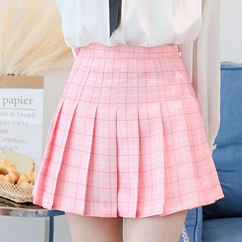 Falda plisada de cintura alta y2k para mujer minifalda informal Kaw 